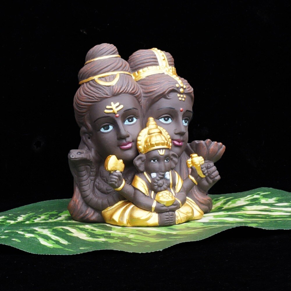 God Shiva with Parwathy and Baby Ganesh