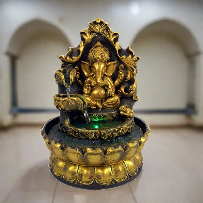 Peaceful God Ganesha Statue with Indoor Water Fountain MDL01
