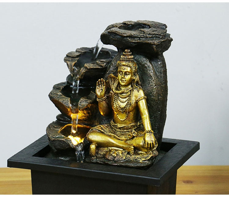 Tranquil Blessings Desktop Lord Shiva Waterfall