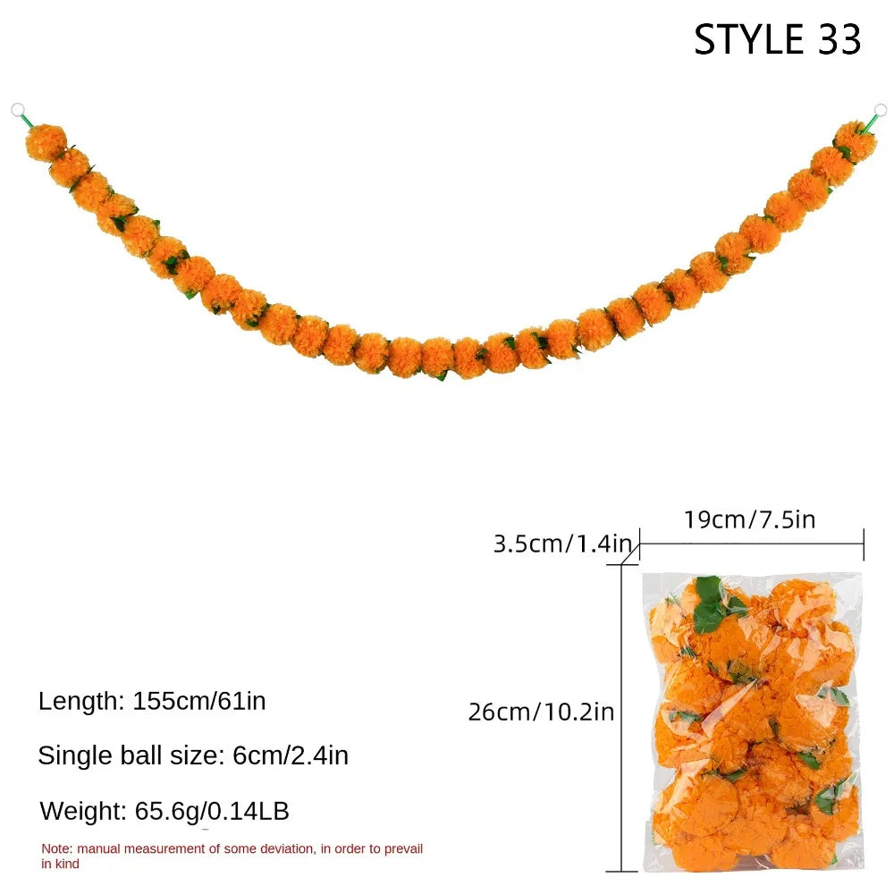 Indian Style Artificial Flower Garland