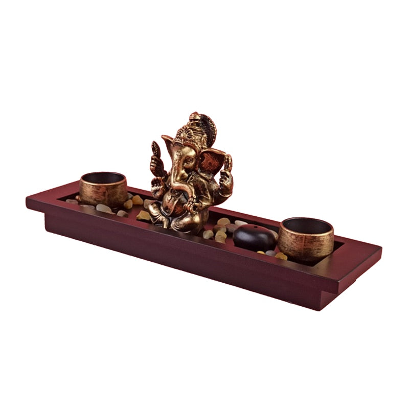 God Ganesha with Incense Burner Tray