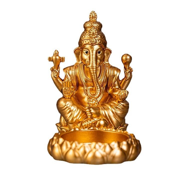 God Ganesh in Golden Resin