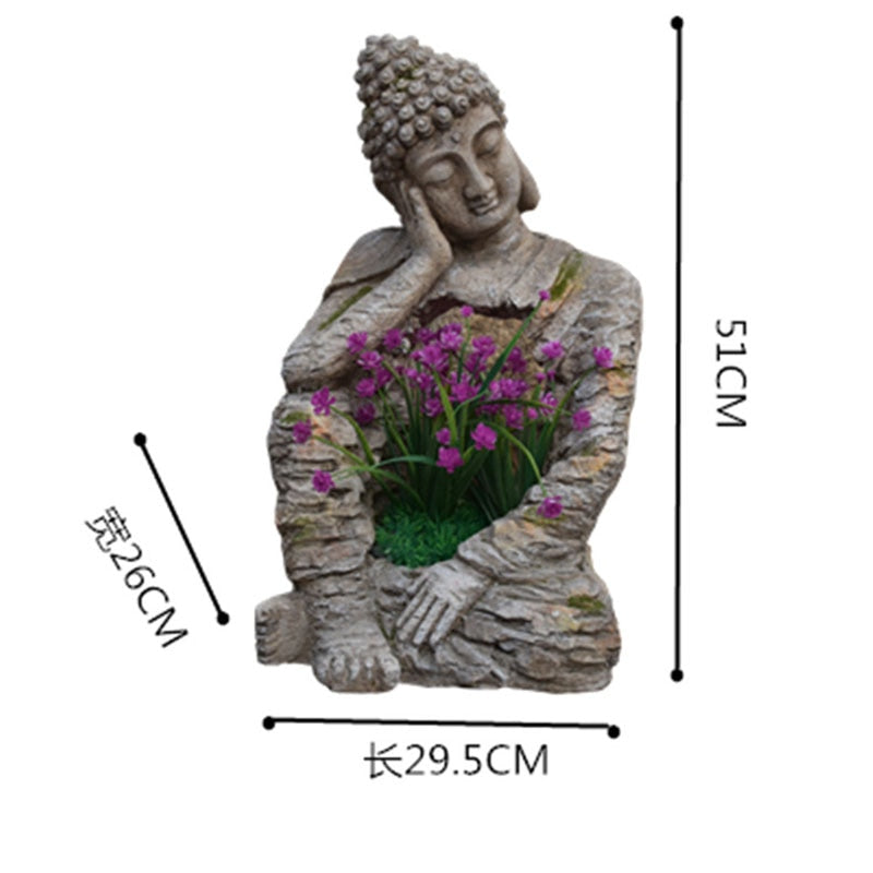 God Buddha Flowerpot Outdoor Decor