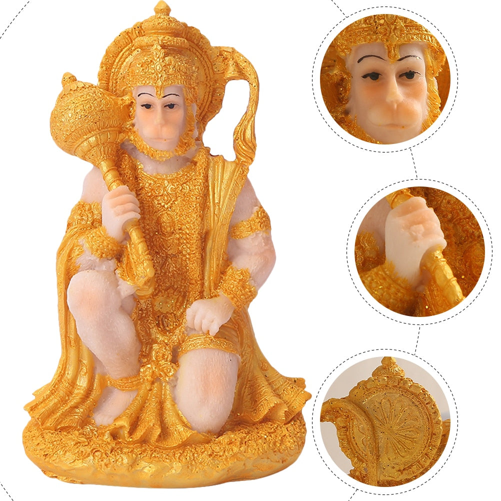 Golden reflected God Hanuman.