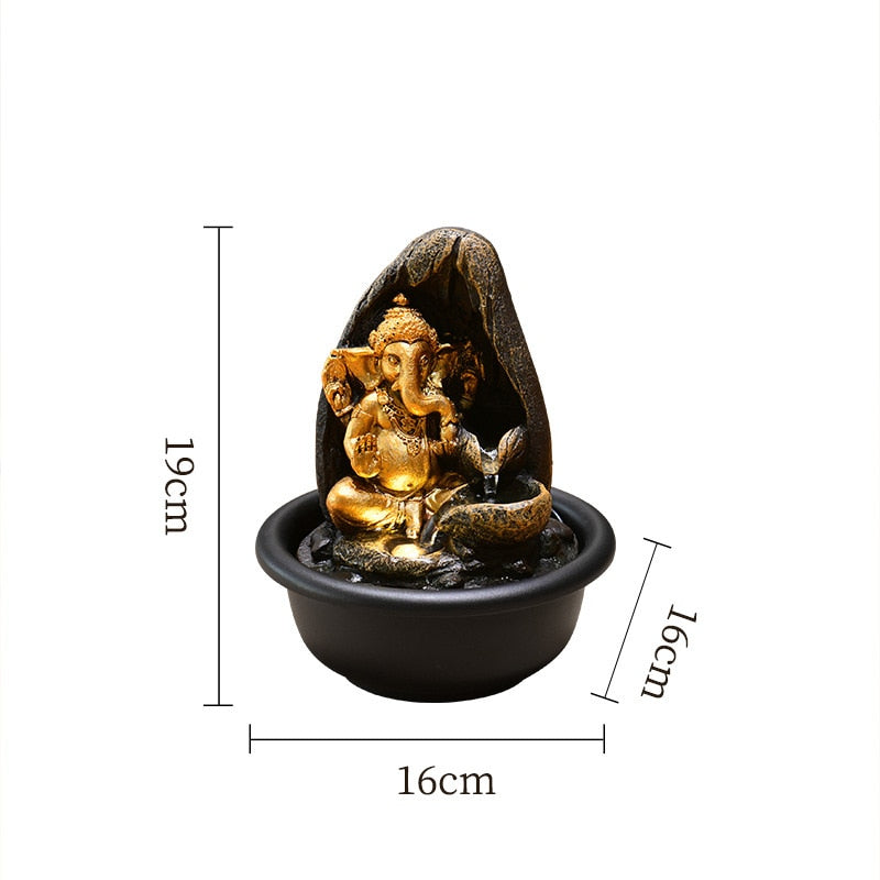Interior Oasis Water Fountain with God Vinayaga