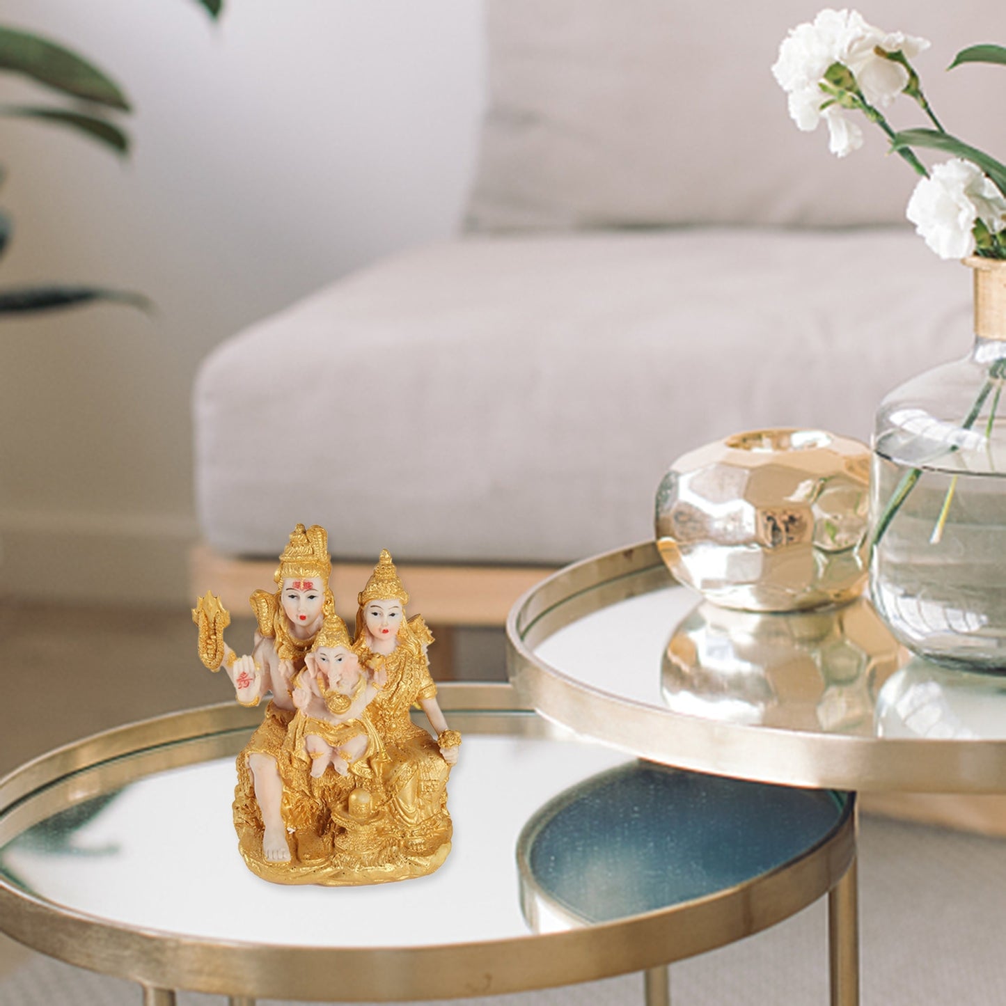 Golden God Shiva Family