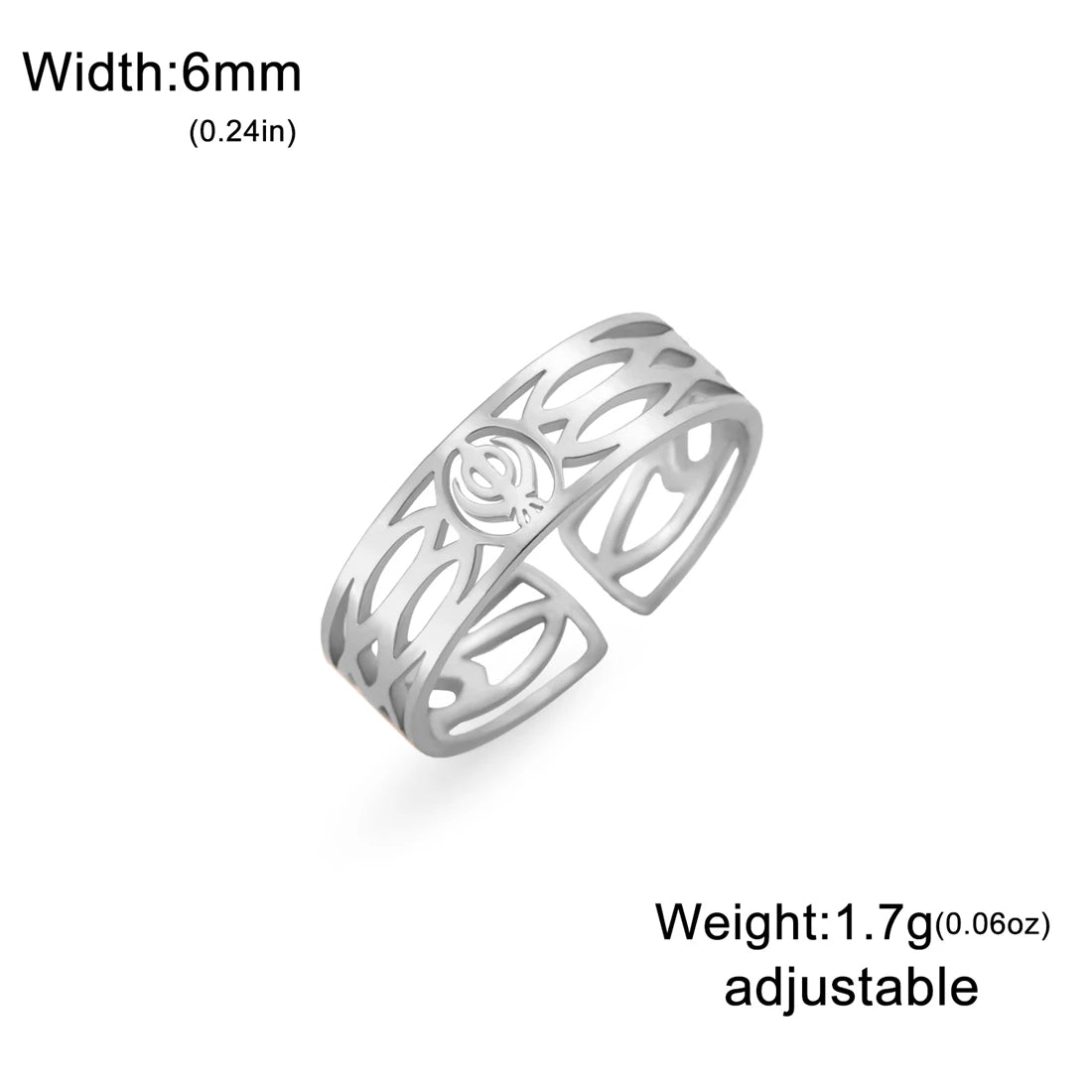 Adjustable Stainless Steel Sikh Ring