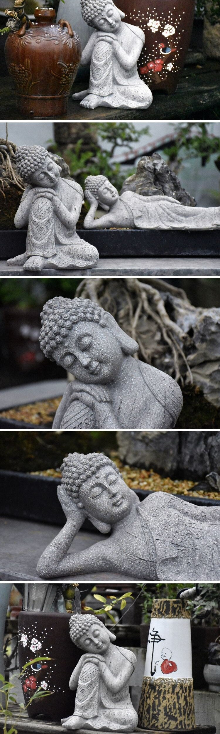 Zen Buddha Statue Resin Sculpture Decoration
