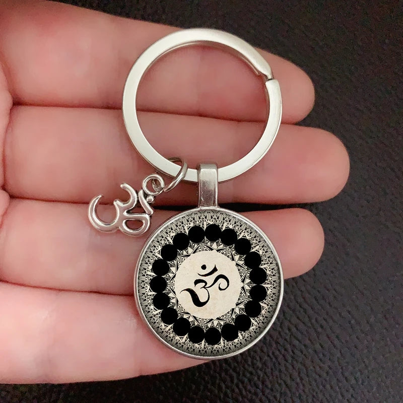 Artistic Glass Dome Keychain