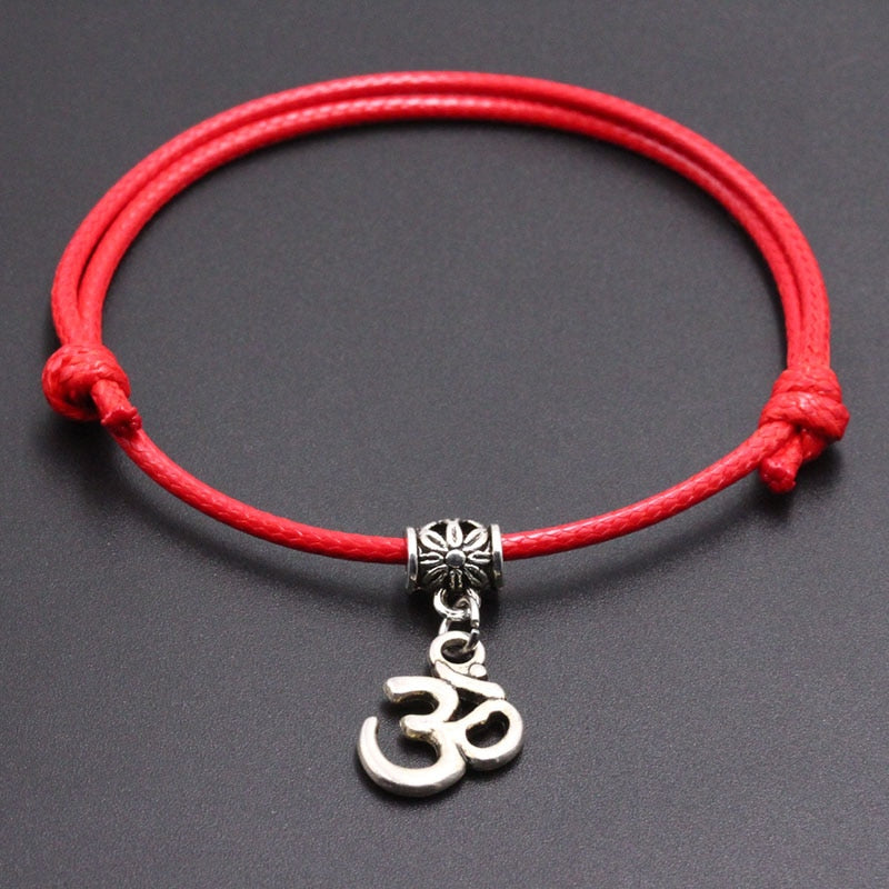 Handmade Thread String Bracelet With OM Yoga Pendant