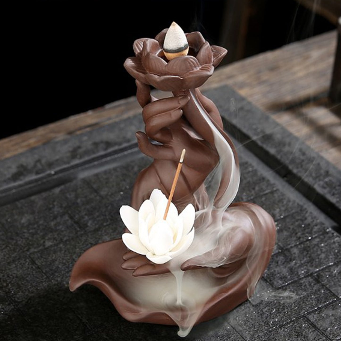 Backflow Incense Burner in God Buddha's Hand