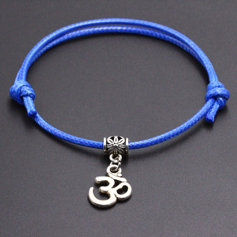 Handmade Thread String Bracelet With OM Yoga Pendant