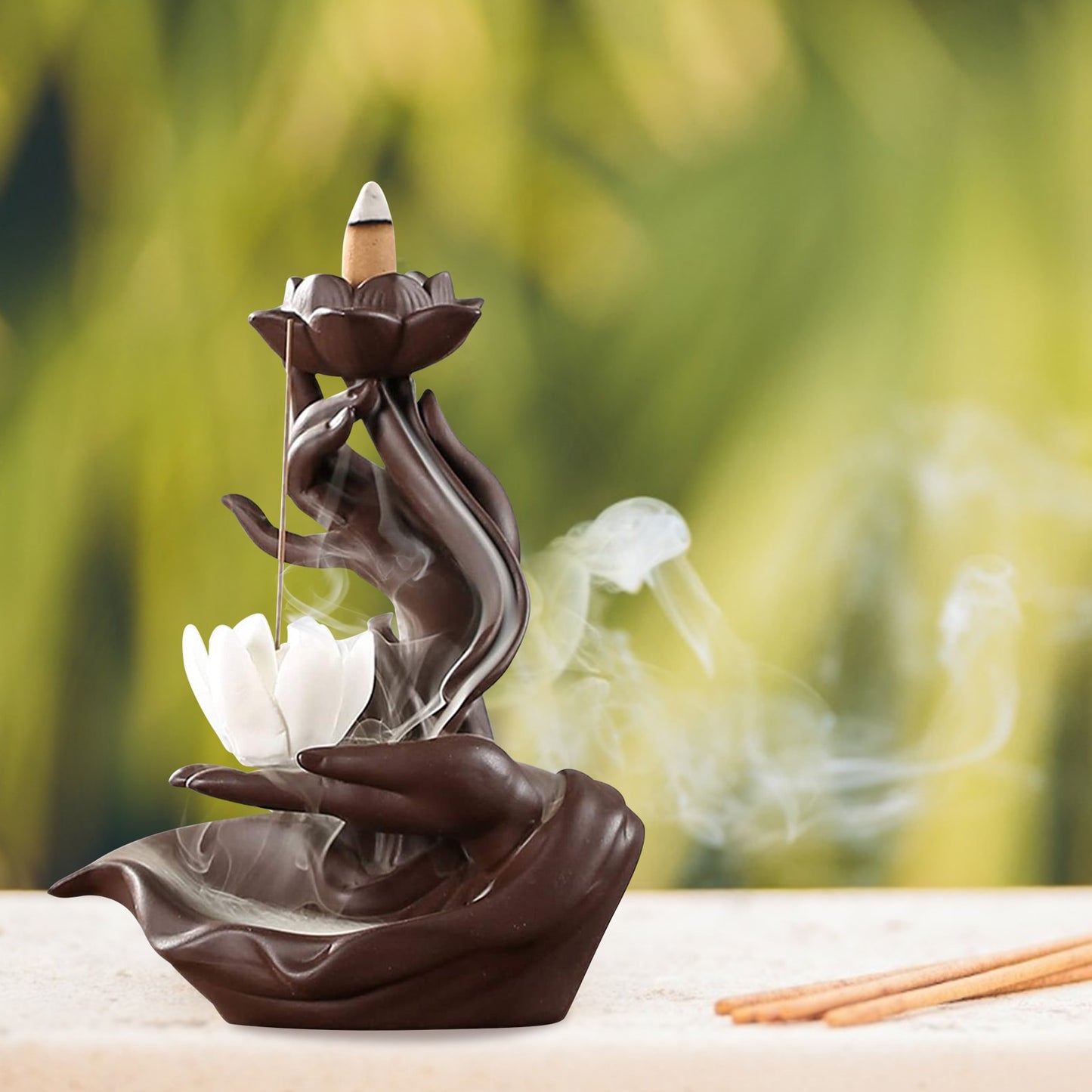 Backflow Incense Burner in God Buddha's Hand