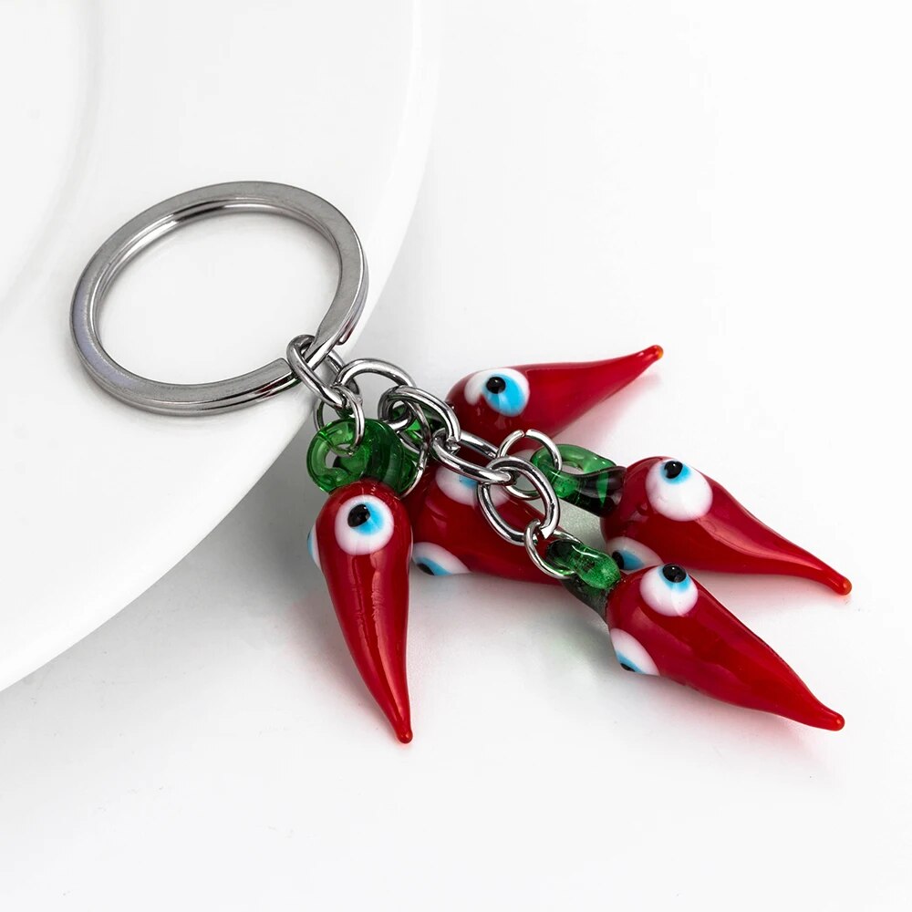 Traditional Style Keychain With Evil Eye Protection