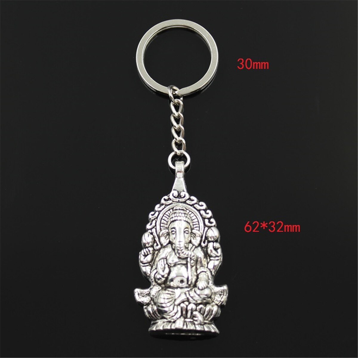 Metal Keychain With God Ganesha