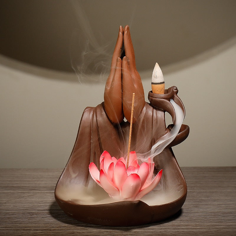 Floral Elegance Ceramic Incense Holder