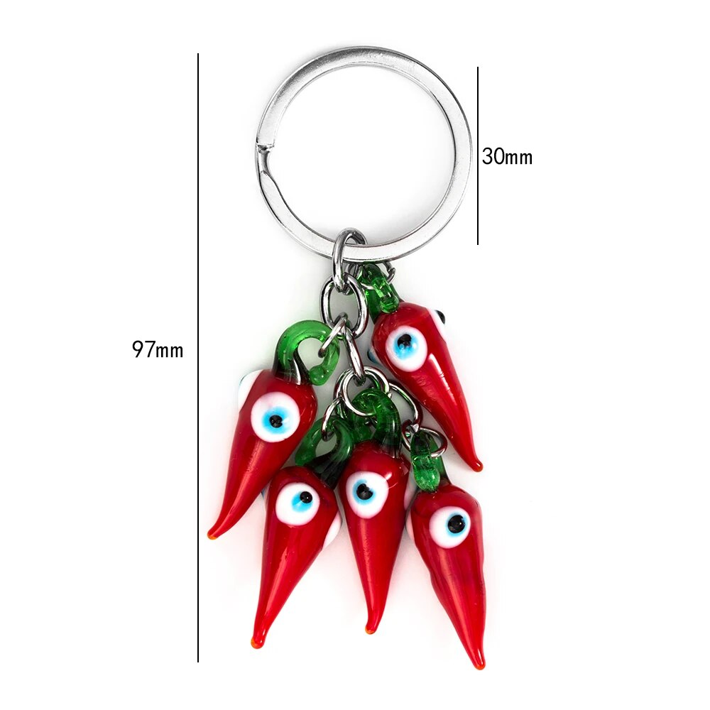 Traditional Style Keychain With Evil Eye Protection