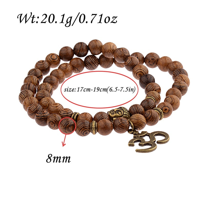 Wood Beads OM Bracelet