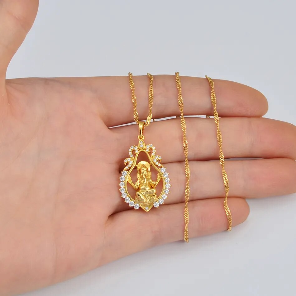 God Ganesha Pendant Necklaces for Women