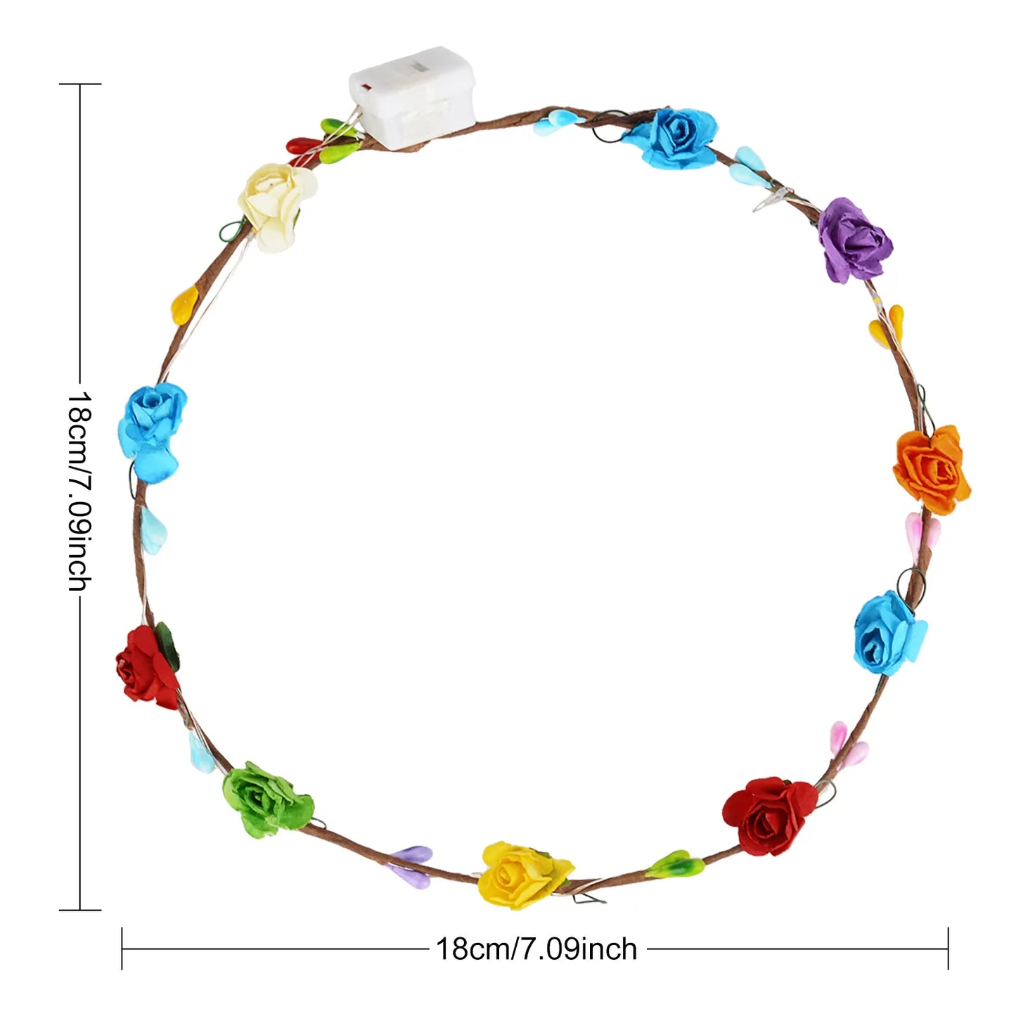 Illuminating Flower Wreaths 12 Colorful Set