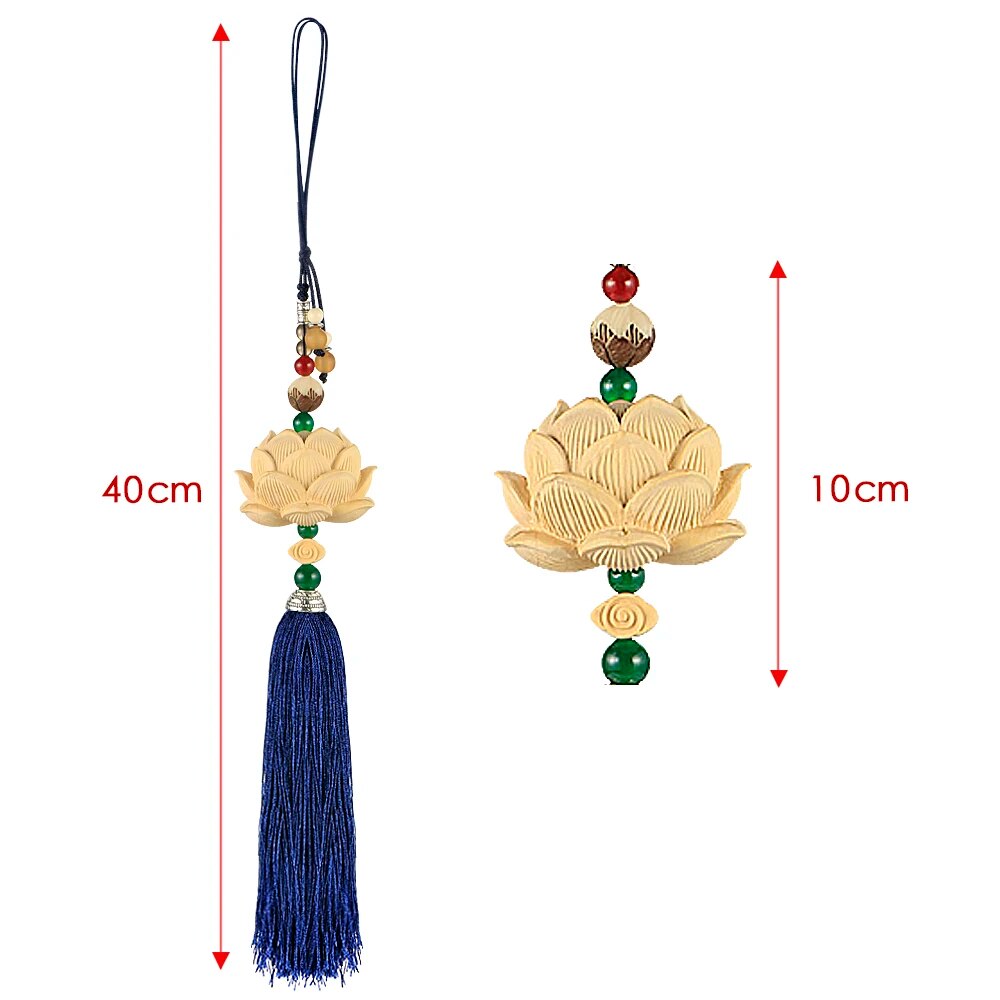 Lotus Flower Hanging Car Mirror Ornament