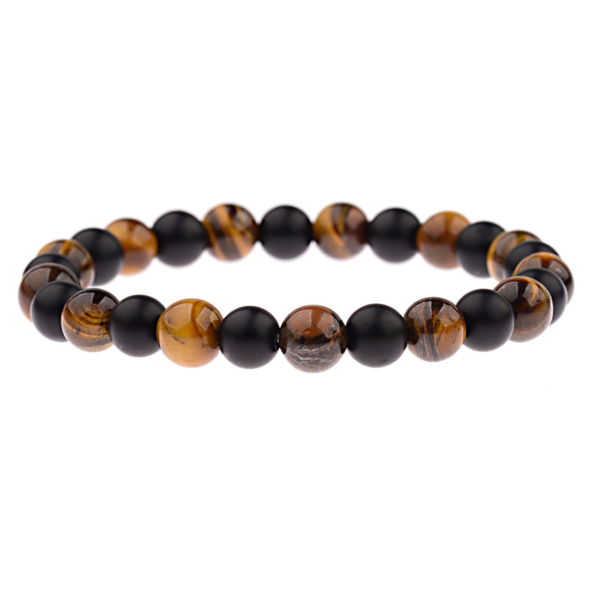 Natural Wood Beads Bracelets with Om Pendant