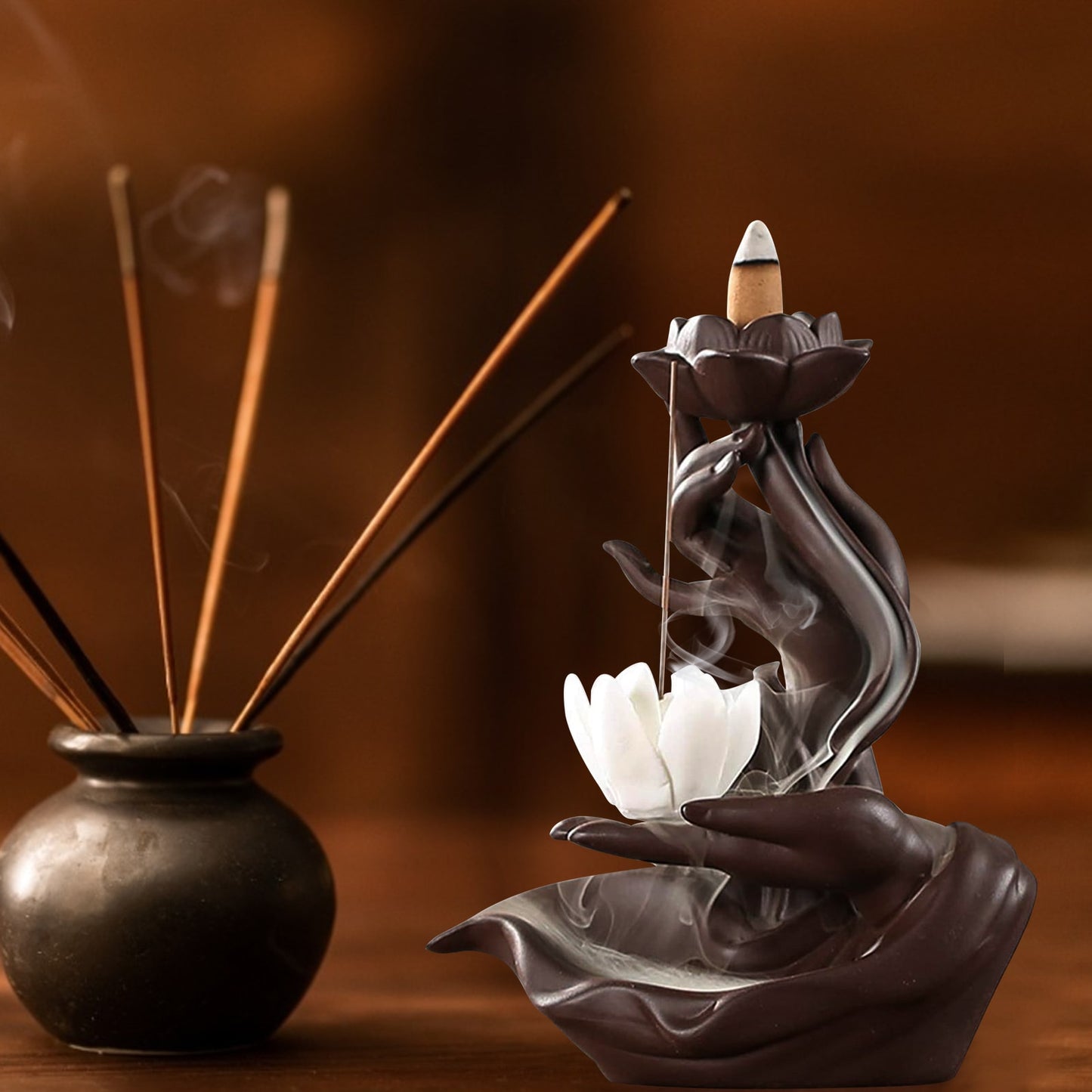 Backflow Incense Burner in God Buddha's Hand