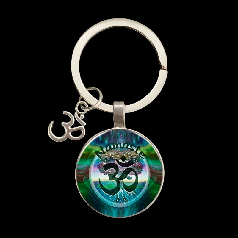 Artistic Glass Dome Keychain