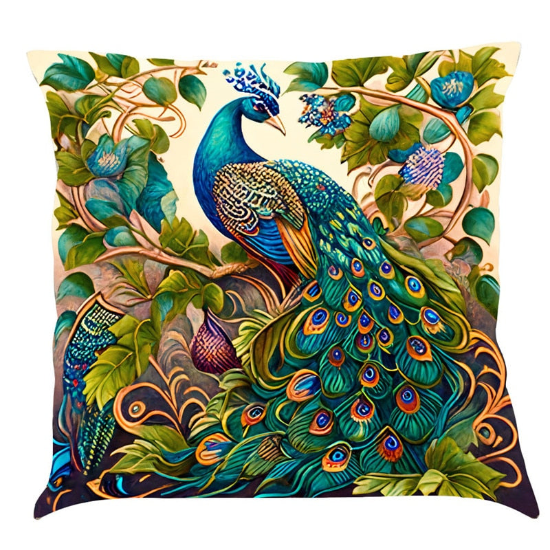 Beautiful Peacock Cushion Cover