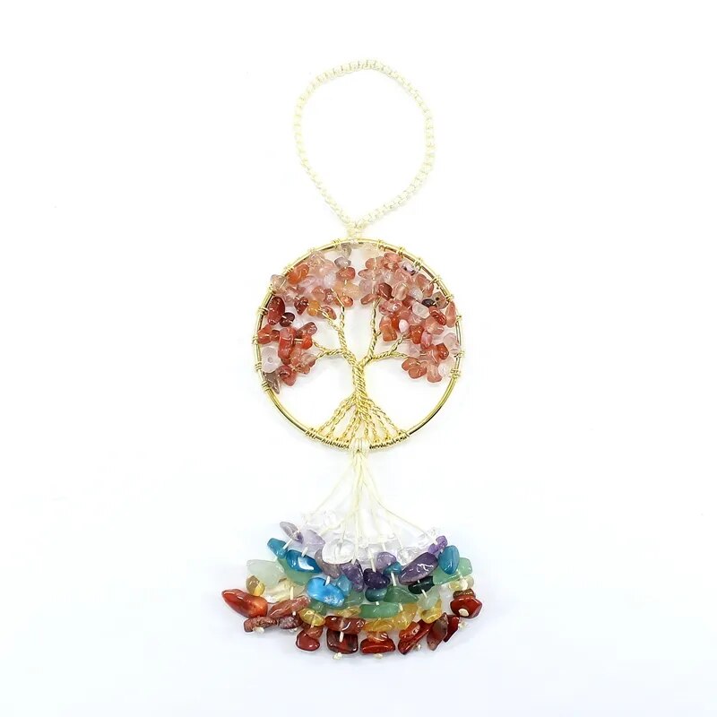 Colourful Crystal Car Hanging Energetic Natural Stone Pendant