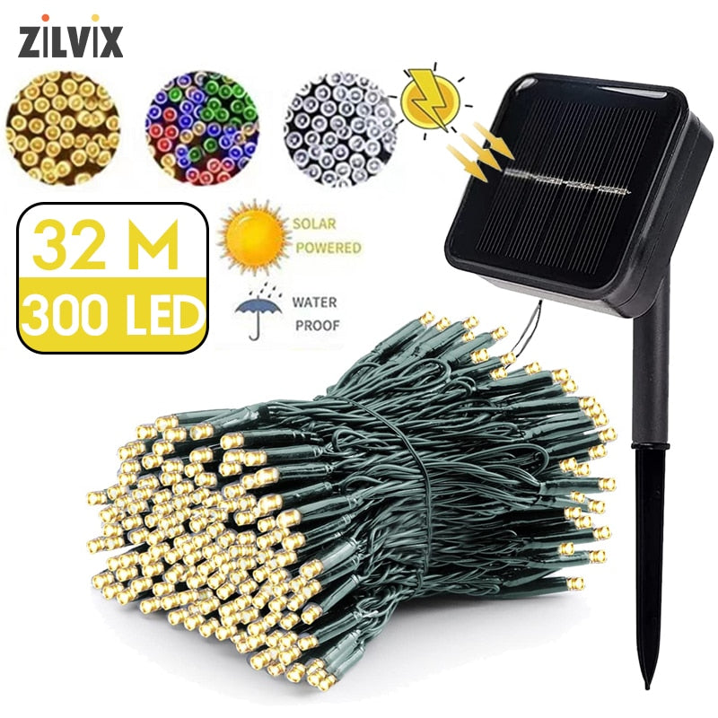 Solar String Light Waterproof Outdoor Lamp 6V Garland For Out door/Home Decoration