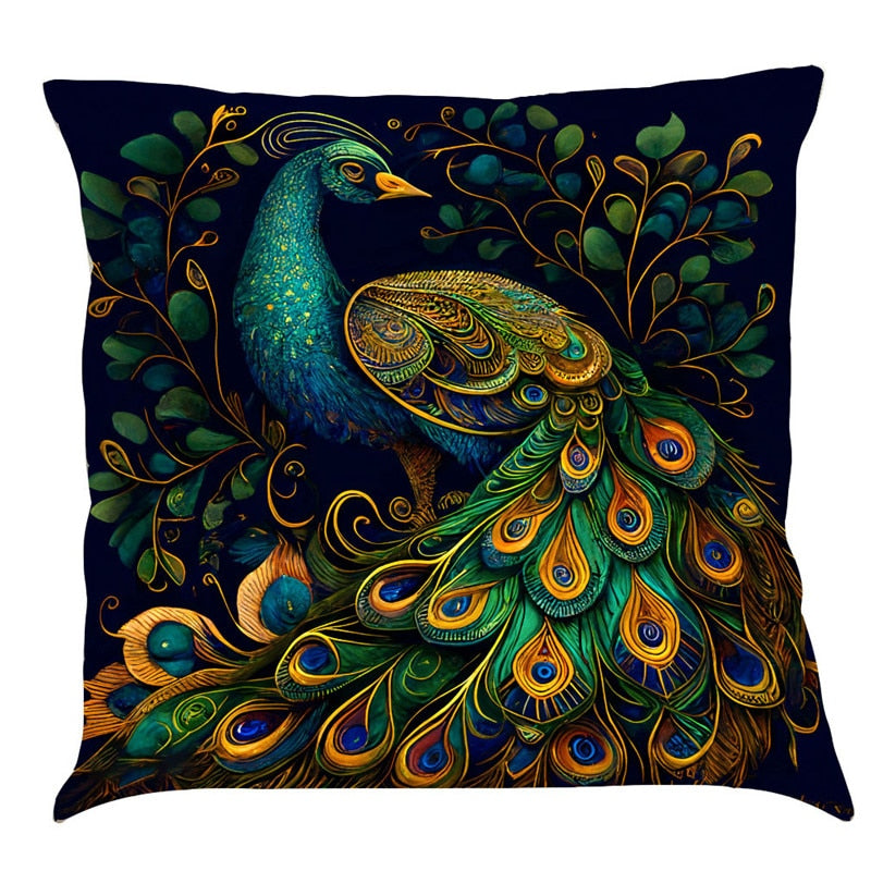 Beautiful Peacock Cushion Cover