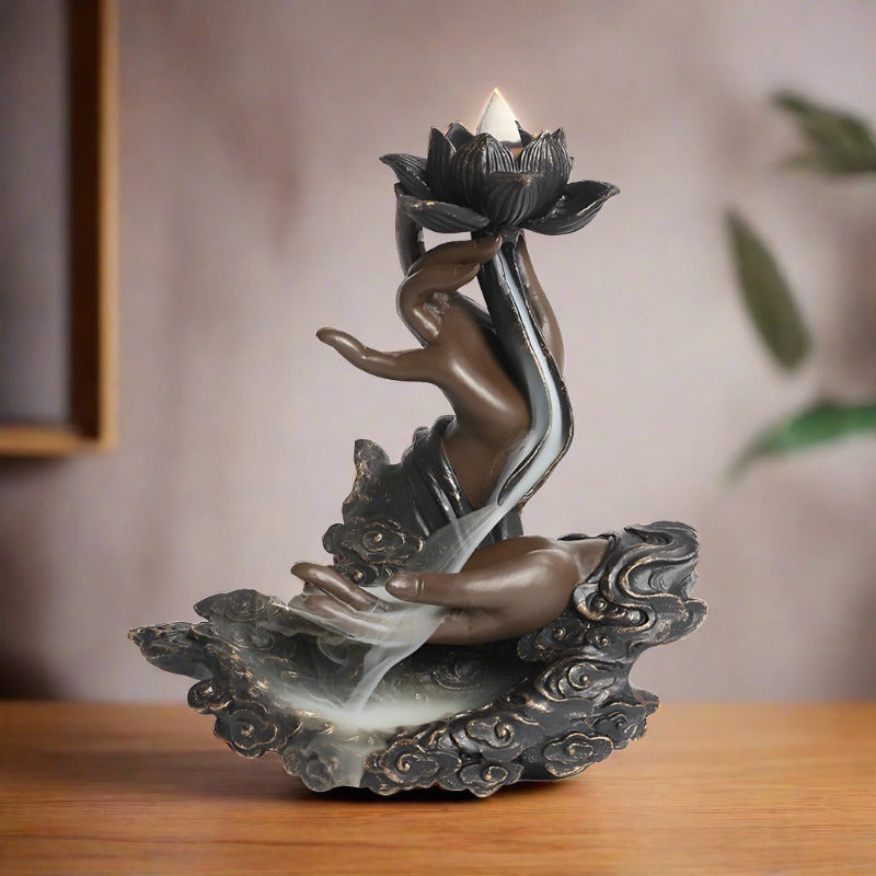 Lotus in Hand- Incense Burner