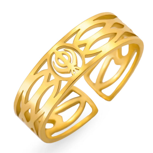 Adjustable Stainless Steel Sikh Ring