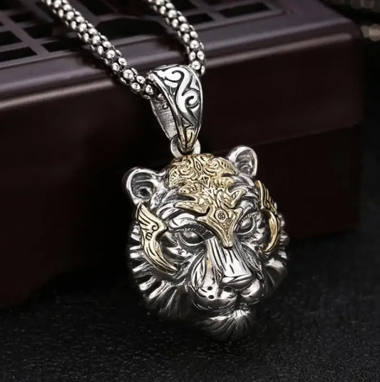 Regal Tiger Head Pendant