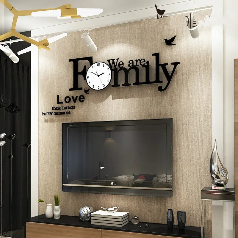 Family Moments Acrylic Wall Clock