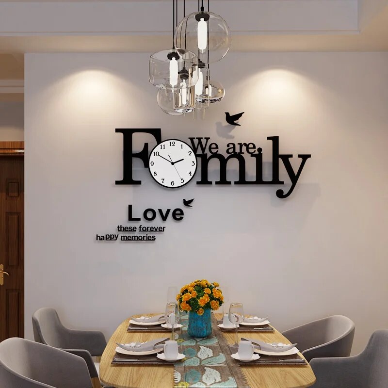 Family Moments Acrylic Wall Clock