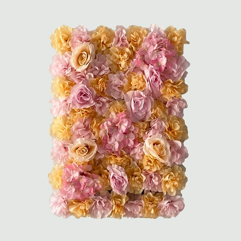 Artificial Rose Flower Wall Panel Decor