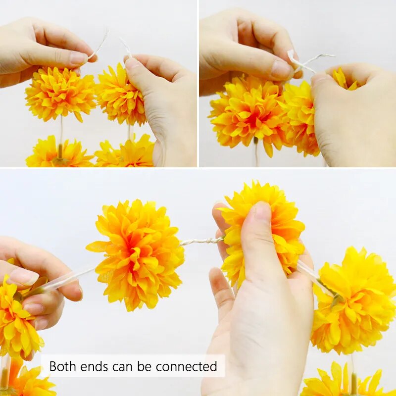 Artificial Flower String Garland 2M