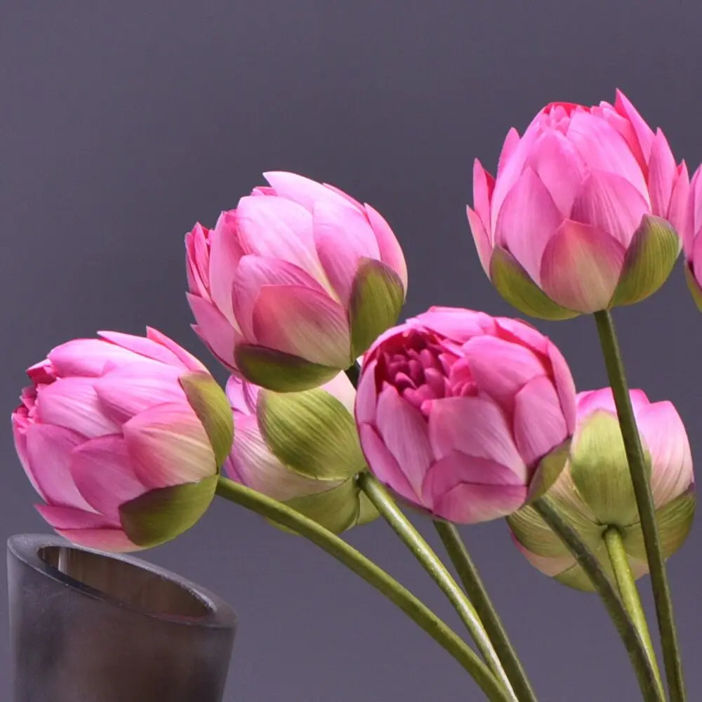 Elegant Faux Pink Lotus Bloom