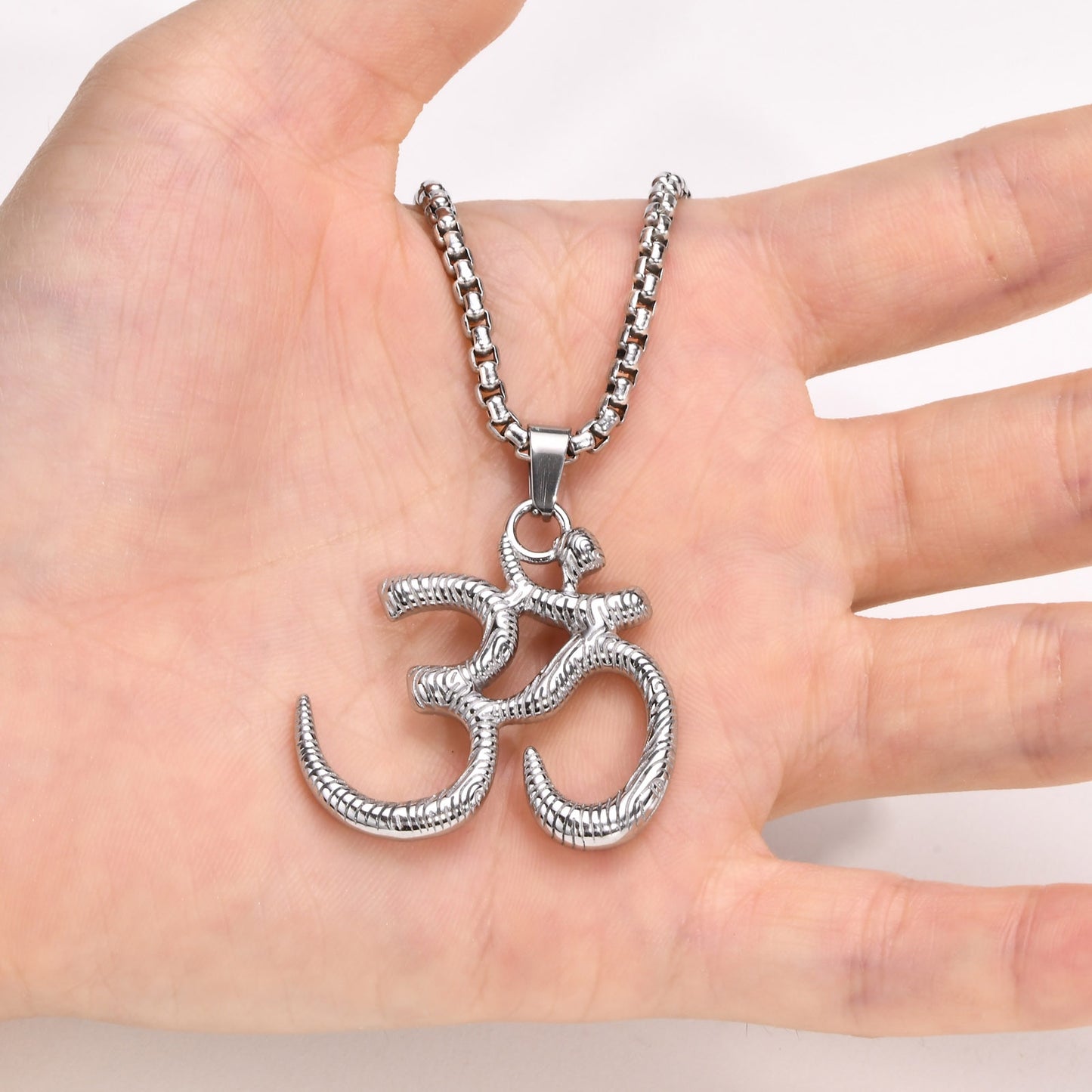 Stainless Steel Om Necklaces