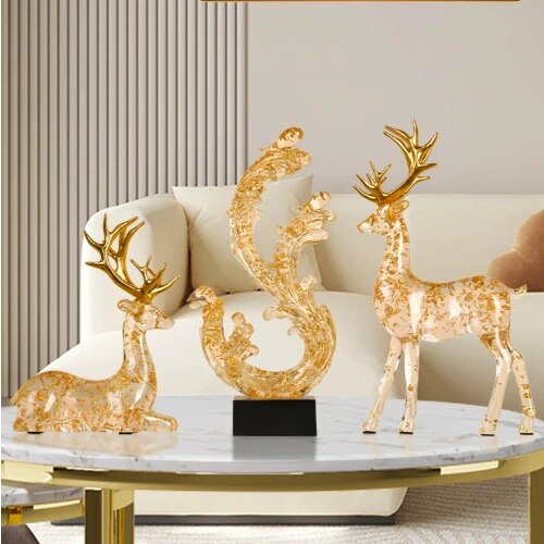 Elegant Crystal Elk Artwork