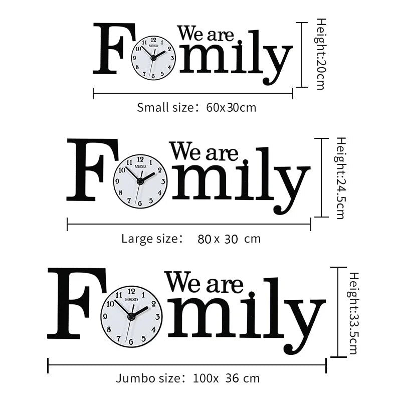 Family Moments Acrylic Wall Clock