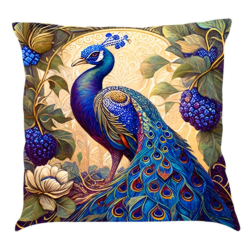 Beautiful Peacock Cushion Cover