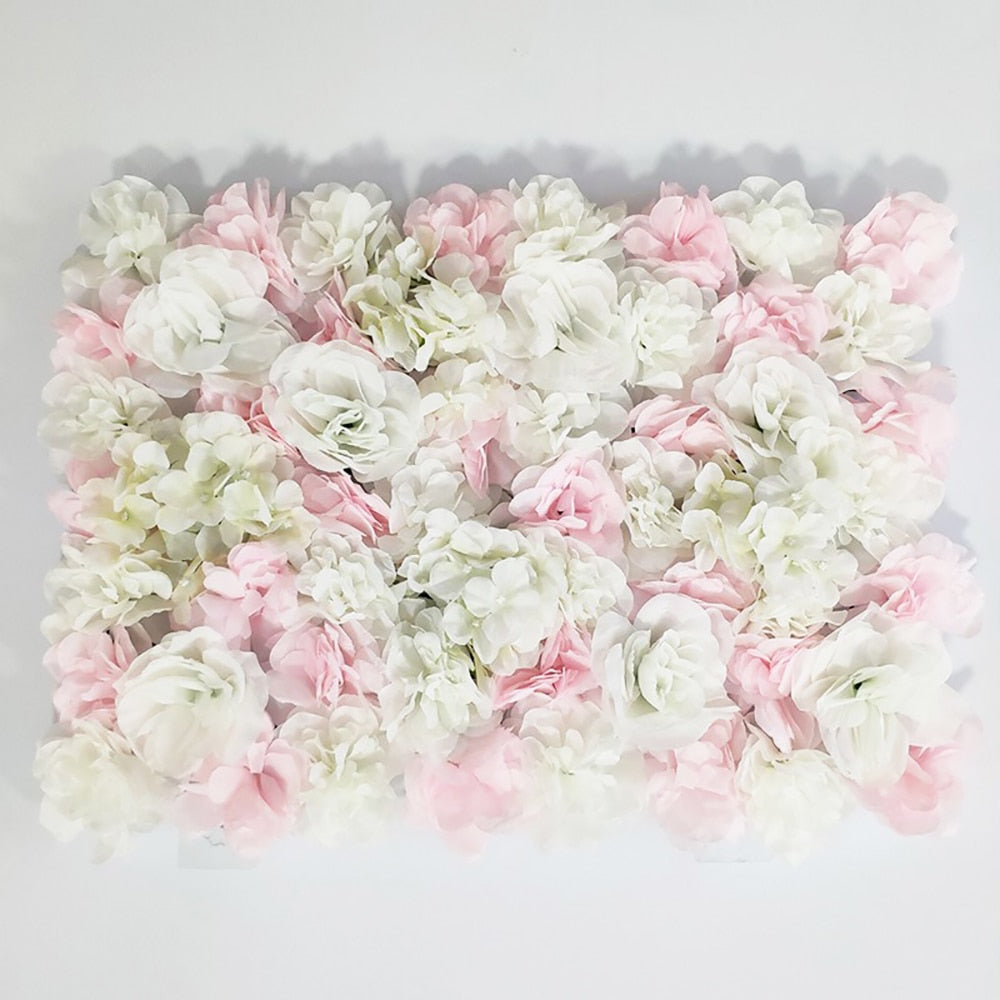 Artificial Rose Flower Wall Panel Decor