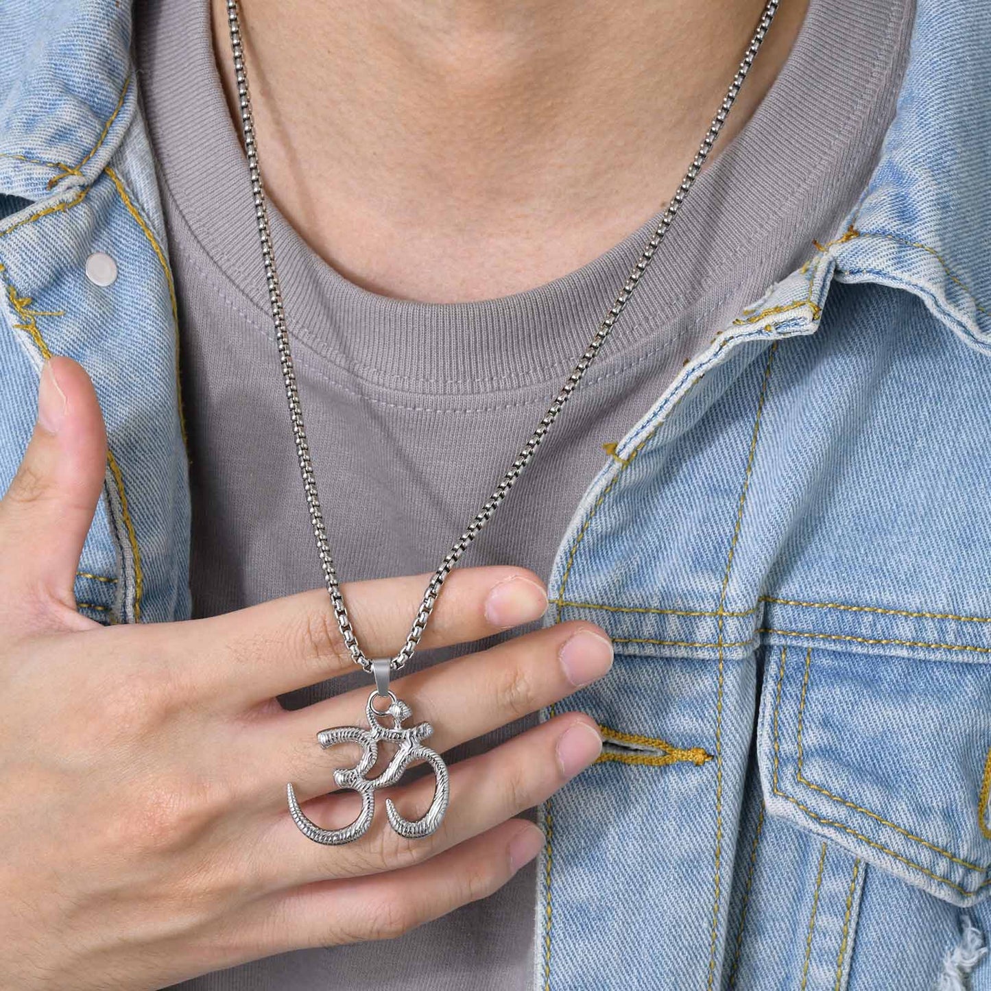 Stainless Steel Om Necklaces