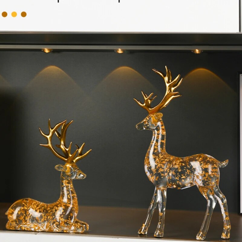 Elegant Crystal Elk Artwork