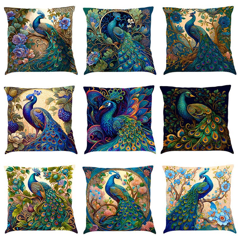 Beautiful Peacock Cushion Cover