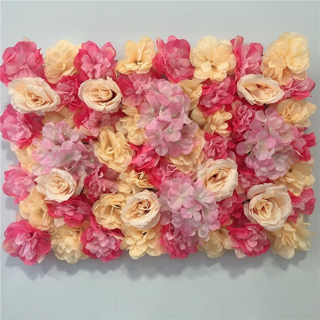 Artificial Rose Flower Wall Panel Decor