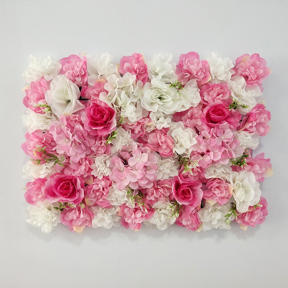 Artificial Rose Flower Wall Panel Decor